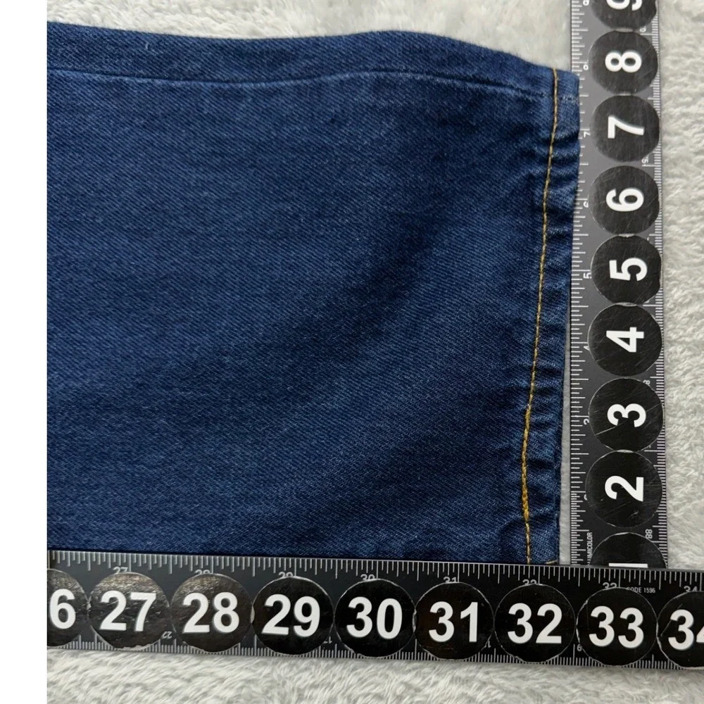 Levis 501 Jeans Mens 30X32 Blue Denim Button Fly Premium Straight Workwear